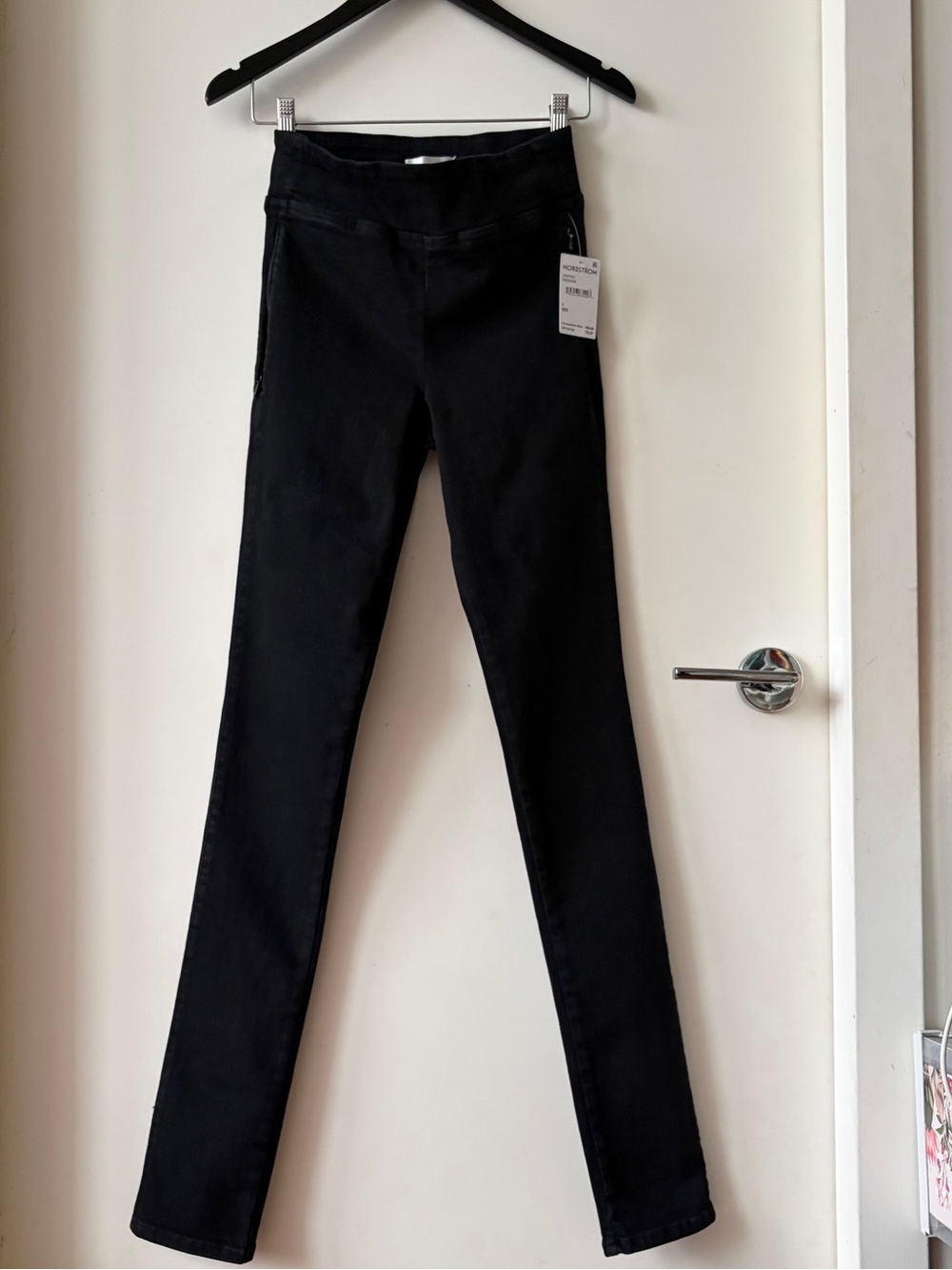 BNWT FRAME The JetSet Stacked Pencil Jean in black womens